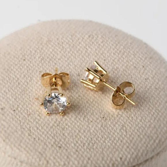 14K Gold 2ct Round Diamond Womens Stud Earrings 14 Karat Studs 2 ct Jewelry NEW